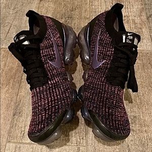 Size 11 Mens Vapormax. Fuchsia, blue and black colors.